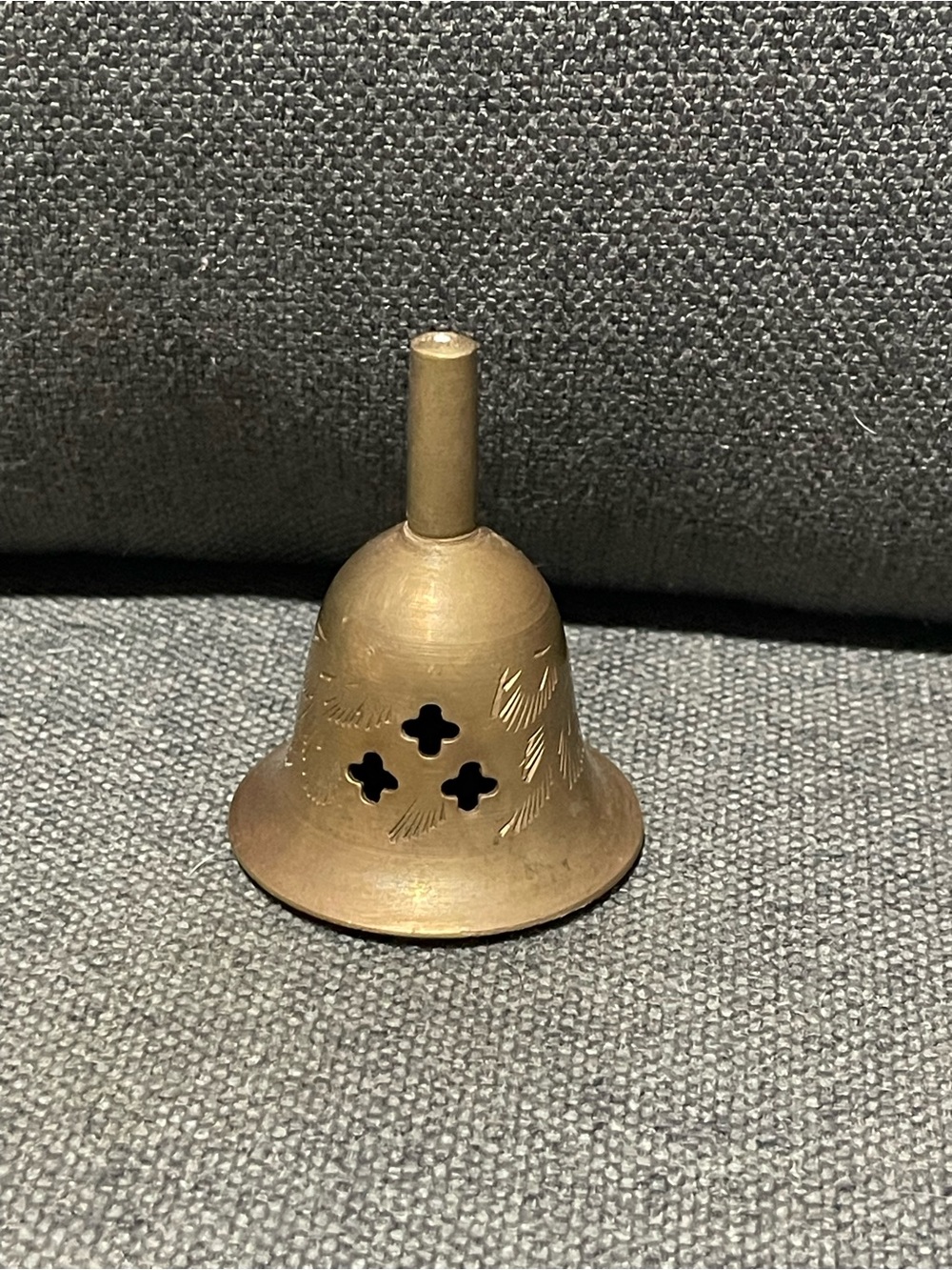 Brass Decorative Hand Bell - Antique-Style Gold Finish